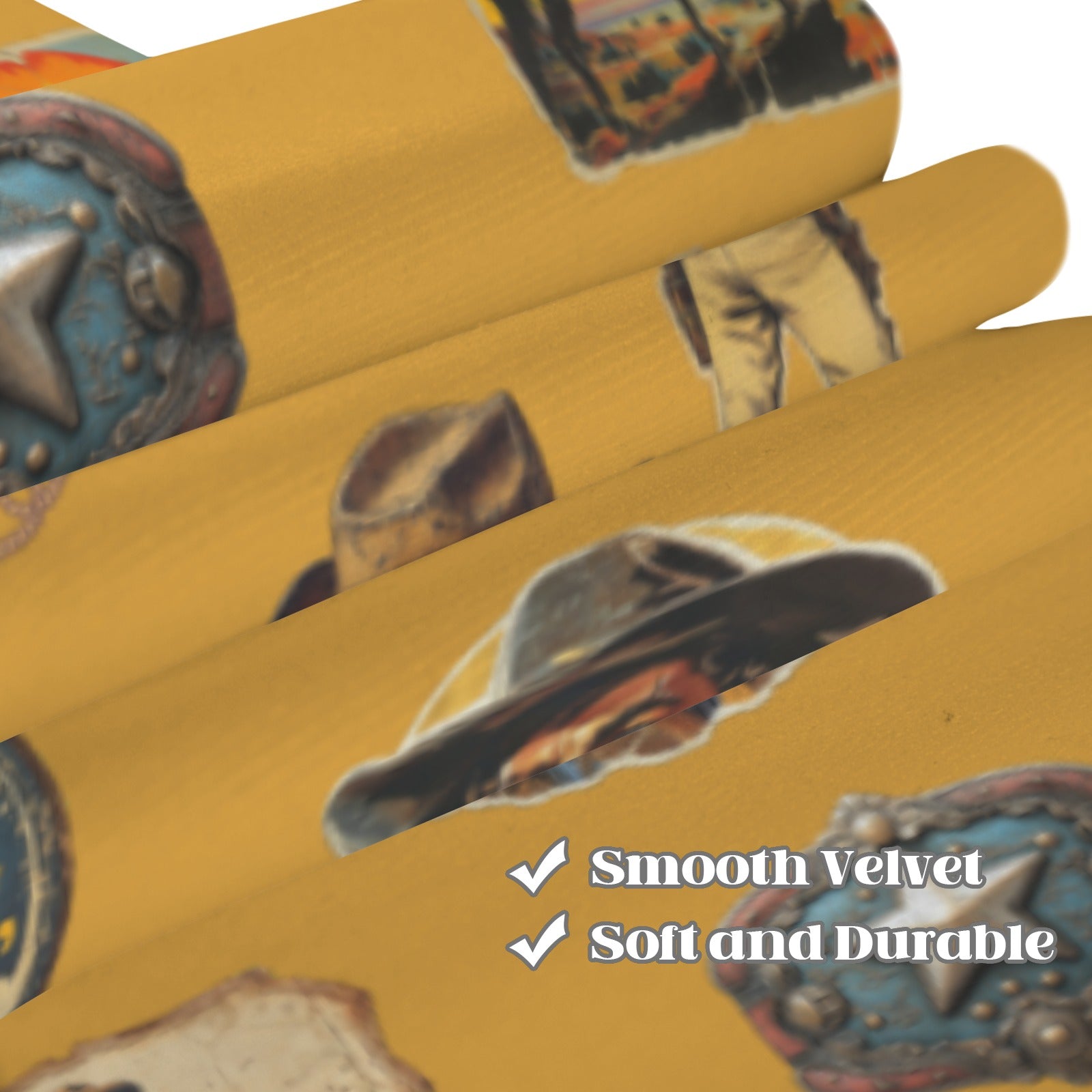 Baha Ranch Vintage Cowboy Collage Western Curtains 52" x 63" Made in America by Baha Ranch Western Wear - product image 5