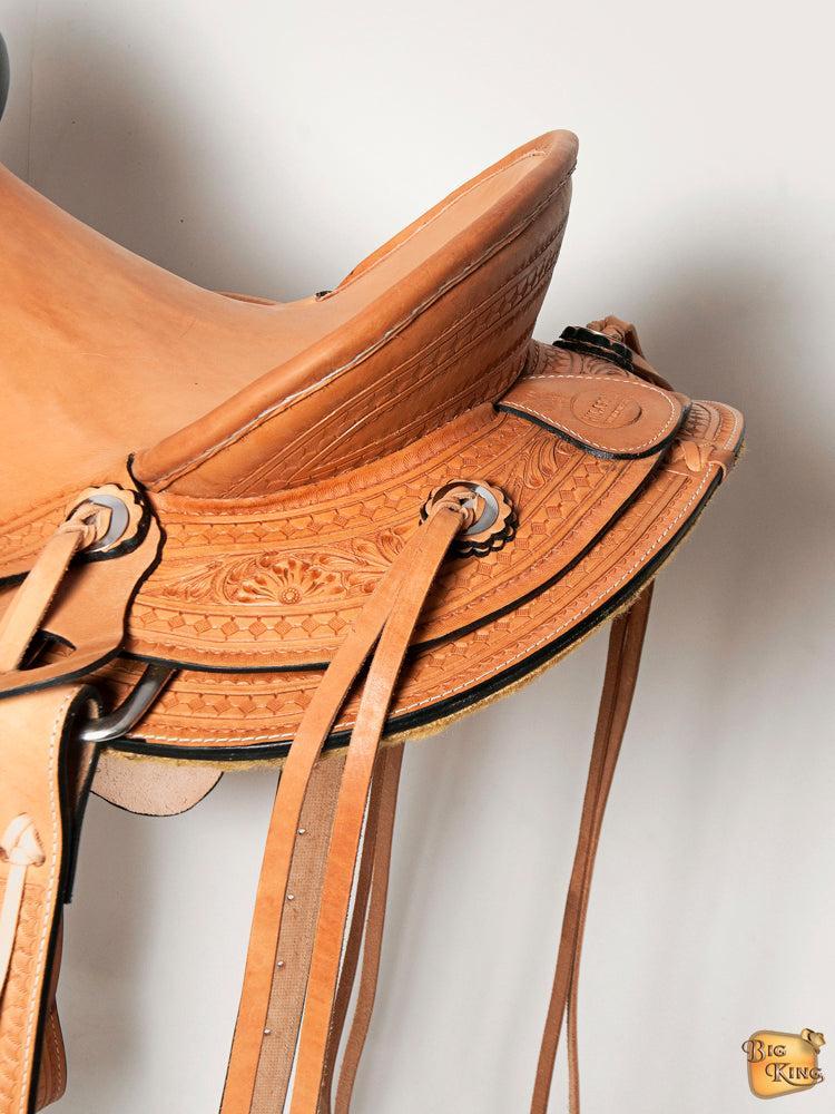 Western Horse Wade Saddle American Leather Ranch Roping Tan