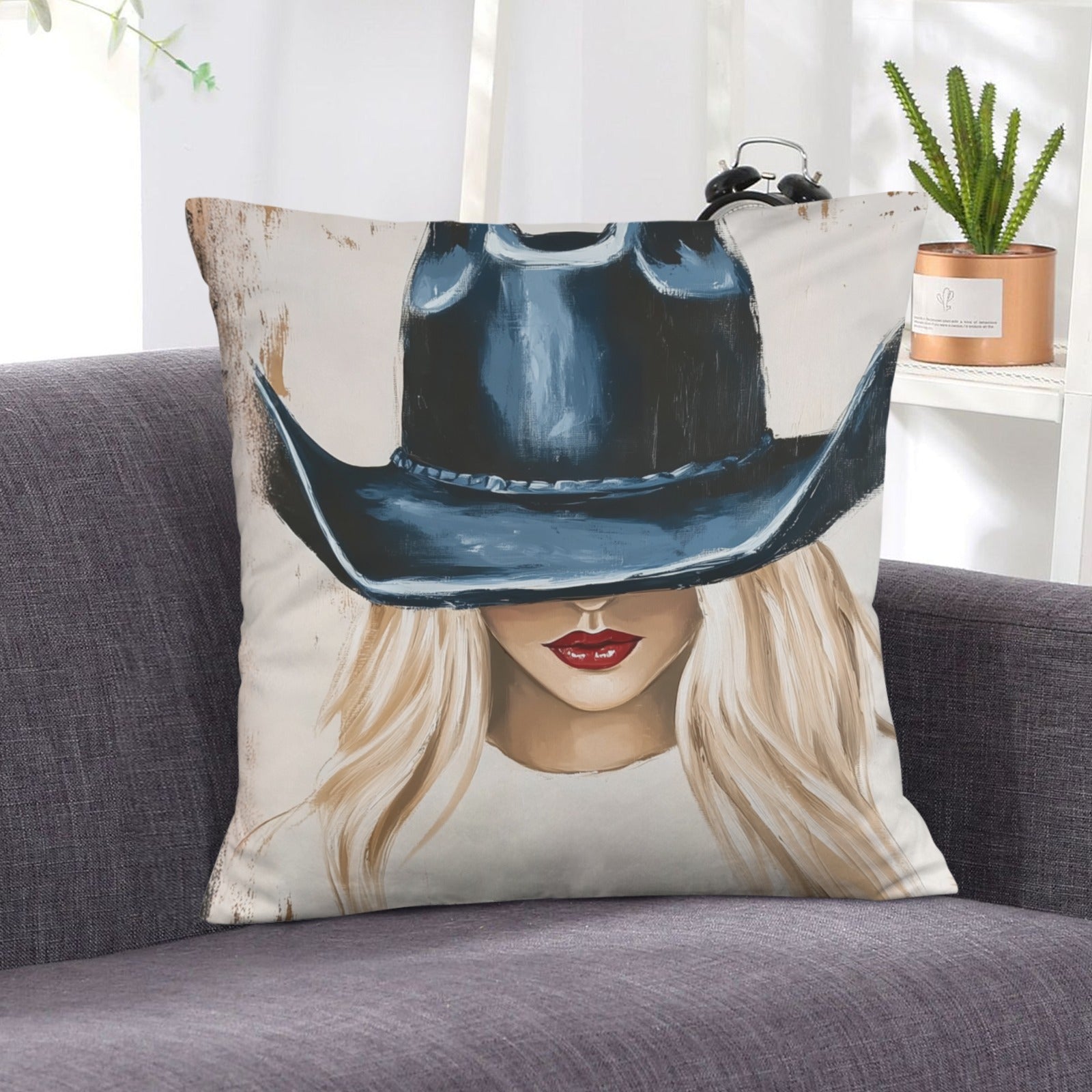 Baha Ranch Cowgirl Blonde Velvety Soft Throw Pillow Case Made in America by Baha Ranch Western Wear - product image 8
