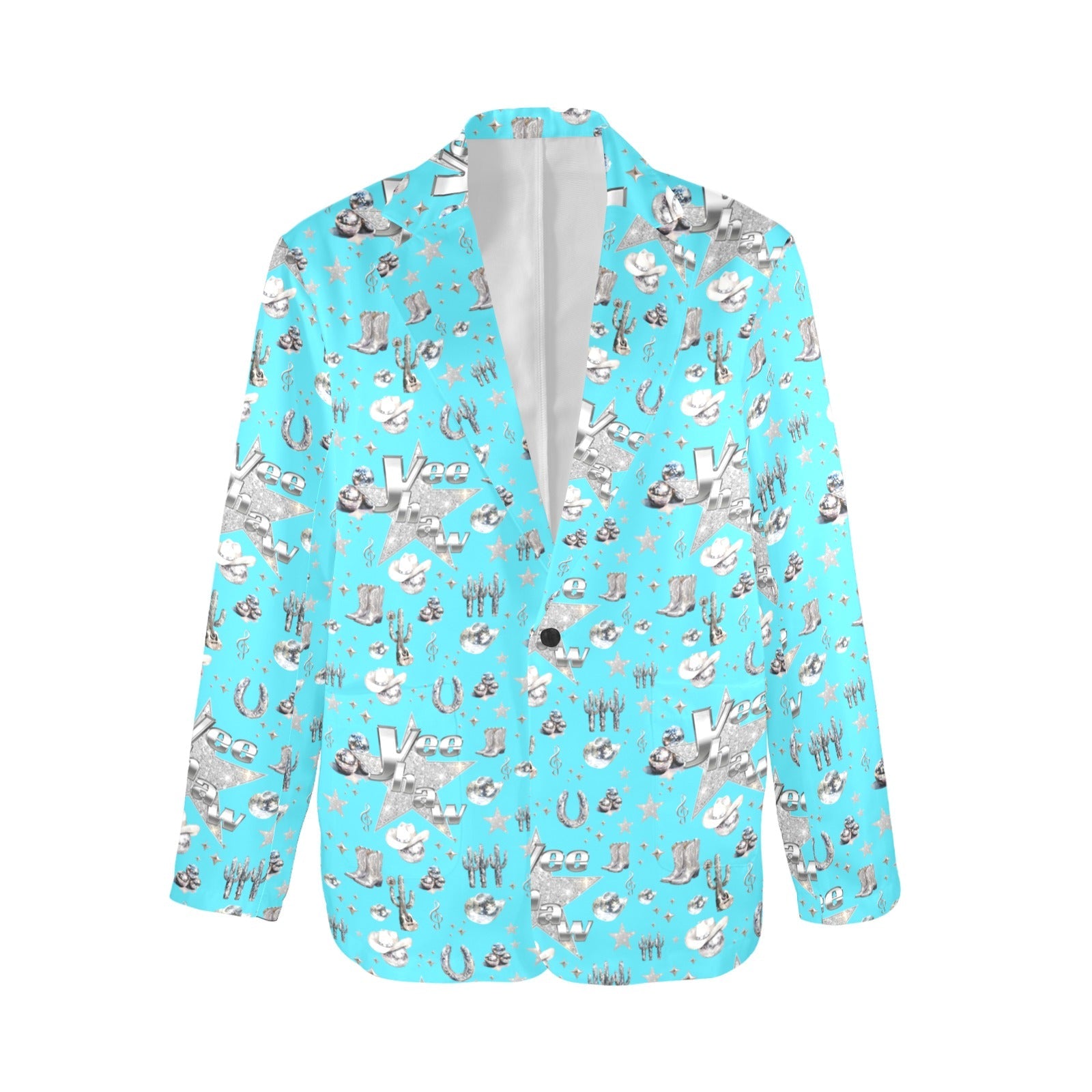 Baha Ranch Turquoise YEEHAW Rhinestone Cowgirl Blazer by Baha Ranch Western Wear - product image 2