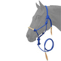 Tough 1 Poly Nylon Rope Halter with Lead — Royal Blue