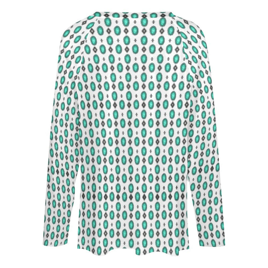 Baha Ranch Turquoise Concho Long Sleeve Top by Baha Ranch Western Wear - product image 3