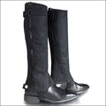 X-Large Amara Ribbed Half Chaps For Trailside Riding In Durable Synthetic Leather