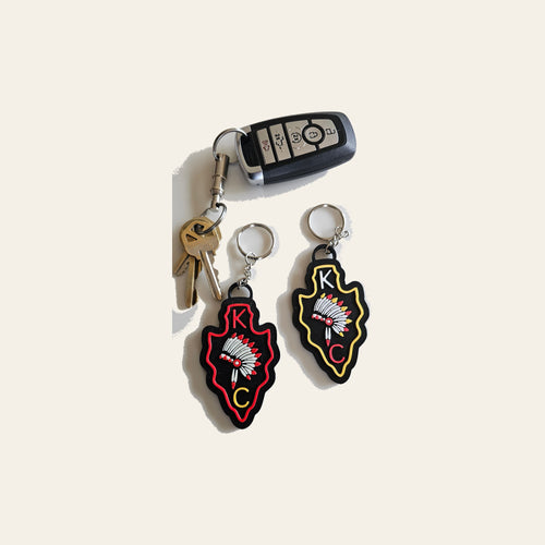 3D Print Chiefs Arrowhead Kc Kansas City Football Keychain Made in America by Baha Ranch Western Wear