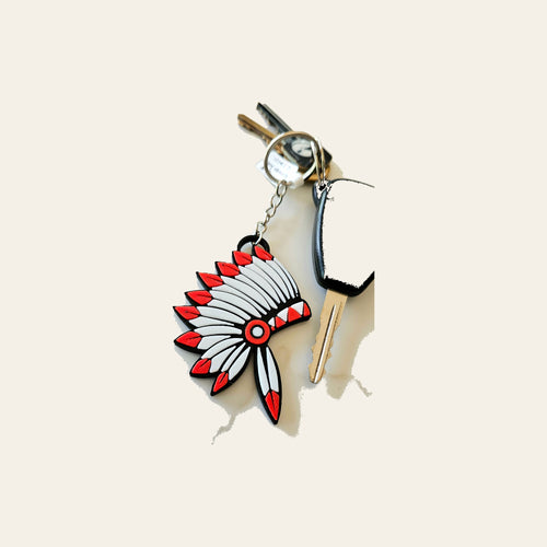 3D Print Chiefs Kc 15 Mahomes Kansas City Kelce Football Indian Headdress Keychain by Baha Ranch Western Wear
