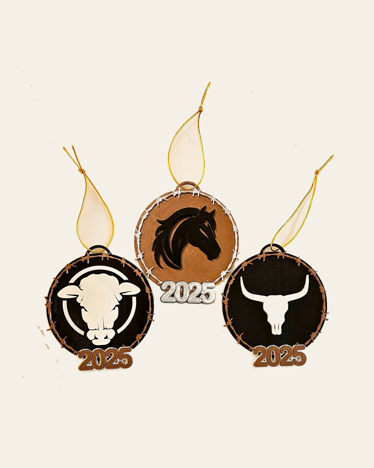 3D Print Western Barbwire Christmas Ornaments Made in America
