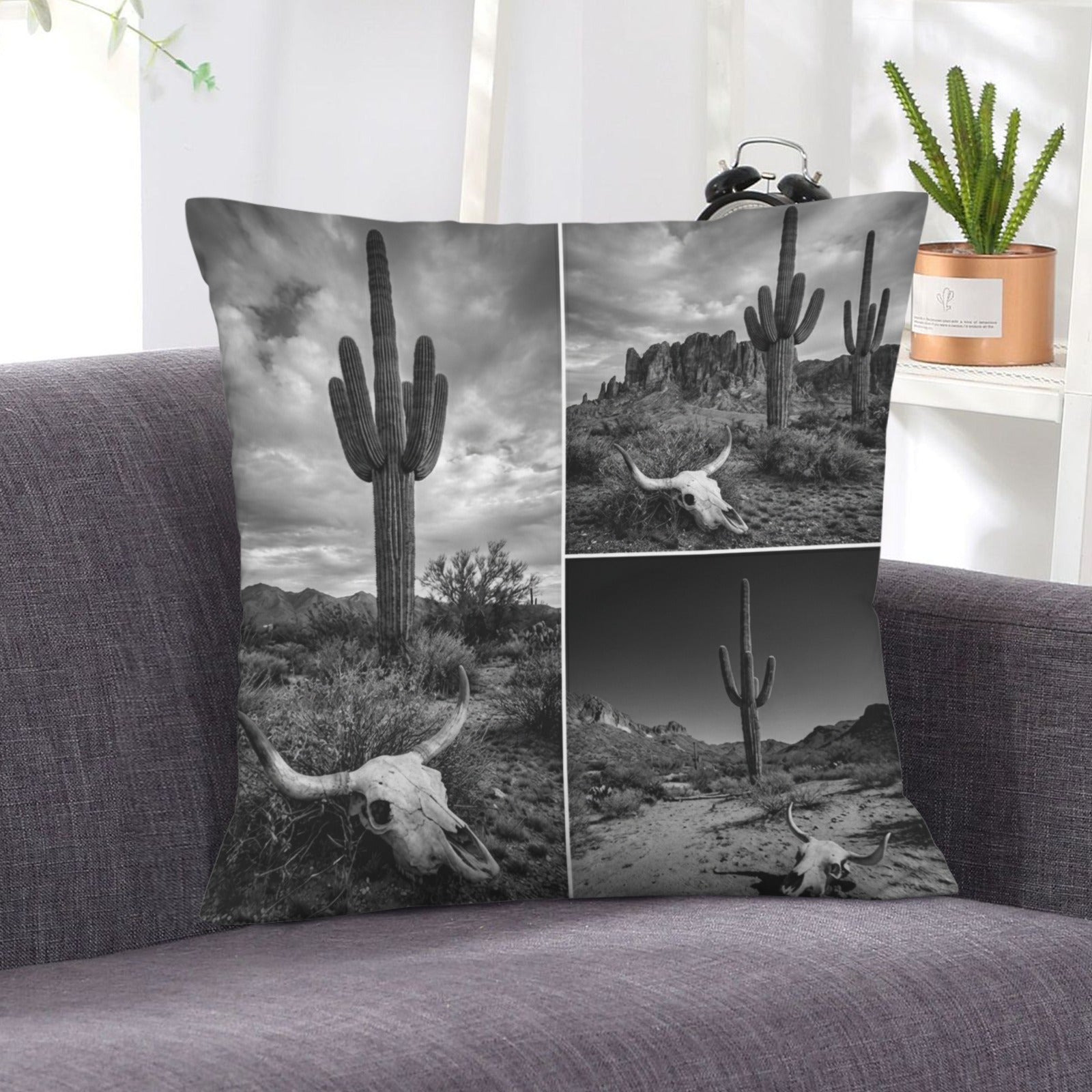 Baha Ranch Black White Desert Velvety Soft Pillow Case Made in America by Baha Ranch Western Wear