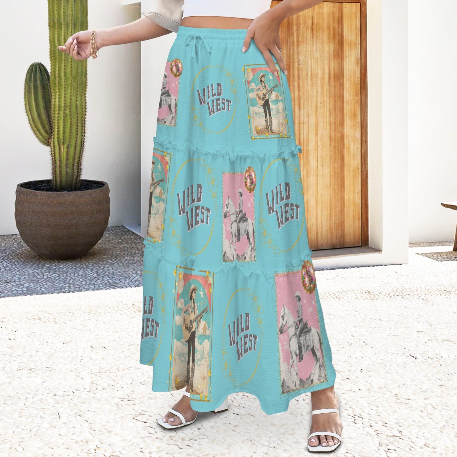 Baha Ranch Retro Pop Western Prairie Maxi Skirt by Baha Ranch Western Wear - product image 11