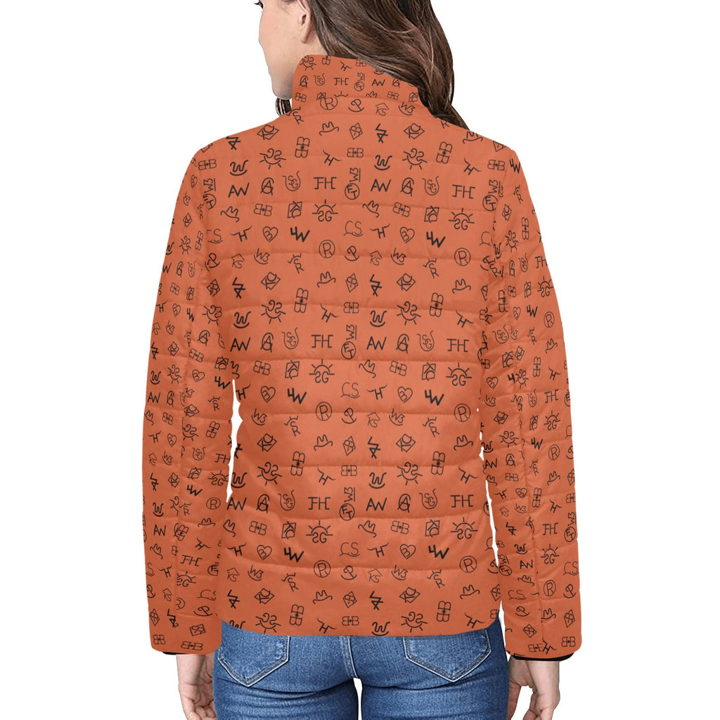 Rust Cattle Brands Women's Puffy Bomber Jacket by Baha Ranch Western Wear - product image 2