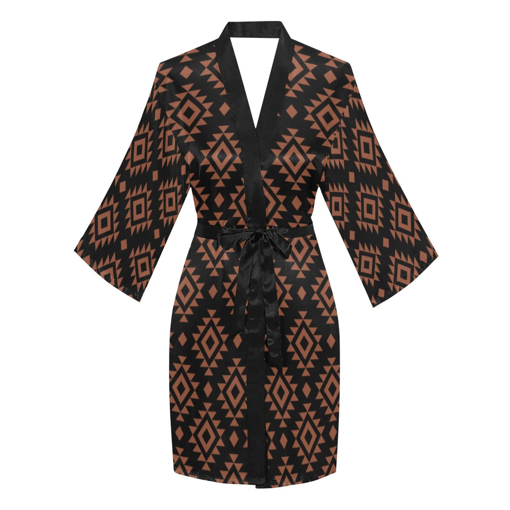 Baha Ranch Brown Black Aztec Women's Lounge Kimono Robe by Baha Ranch Western Wear - product image 3