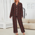 Baha Ranch Colores De Mexico Red Roses Satin Pajama Set by Baha Ranch Western Wear