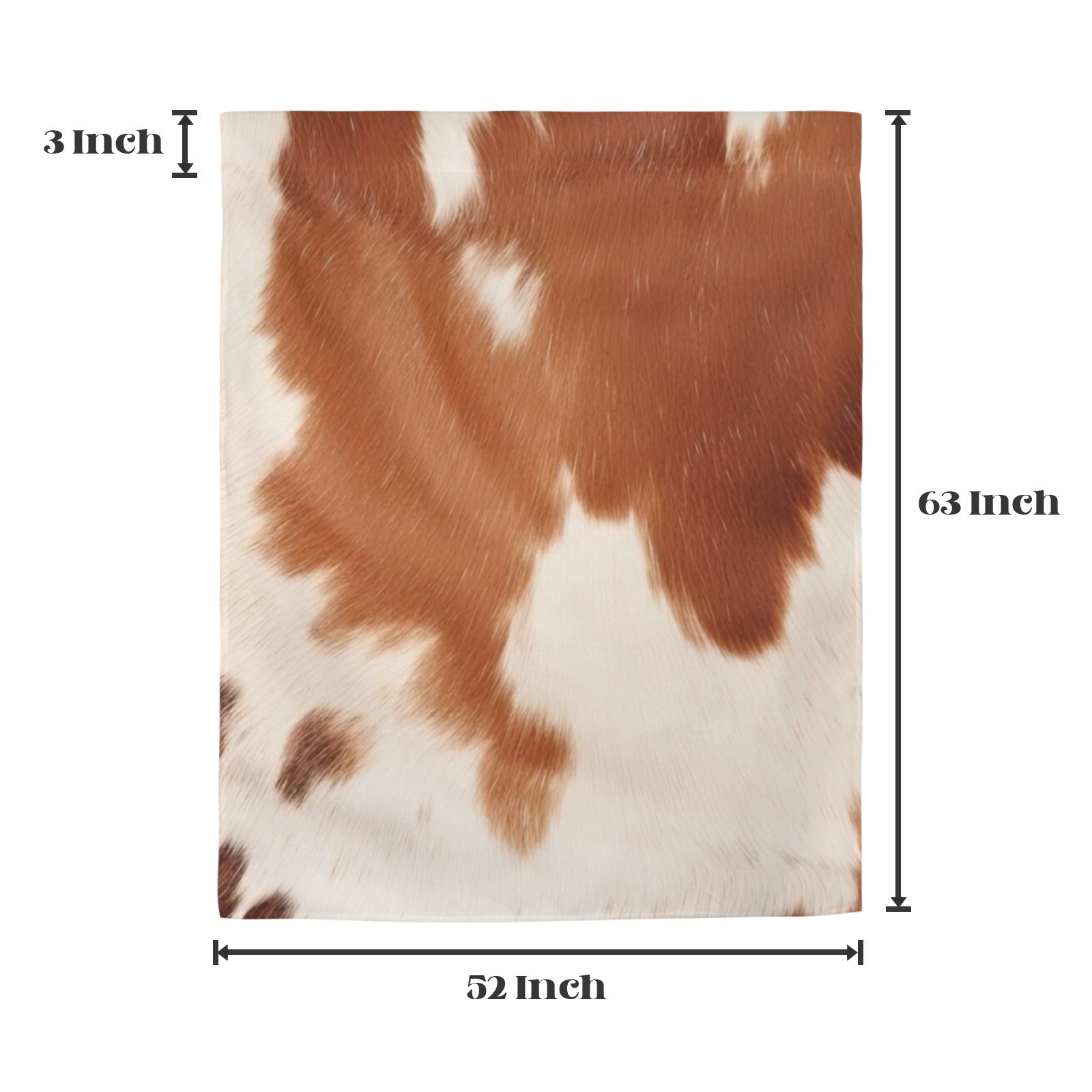 Baha Ranch Cow Hide Print Curtains 52" x 63" Made in America by Baha Ranch Western Wear - product image 3