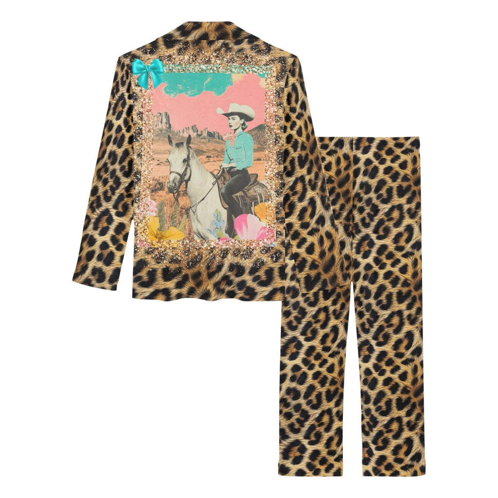 Baha Ranch Retro Pop Western Leopard Pajamas Set by Baha Ranch Western Wear - product image 3