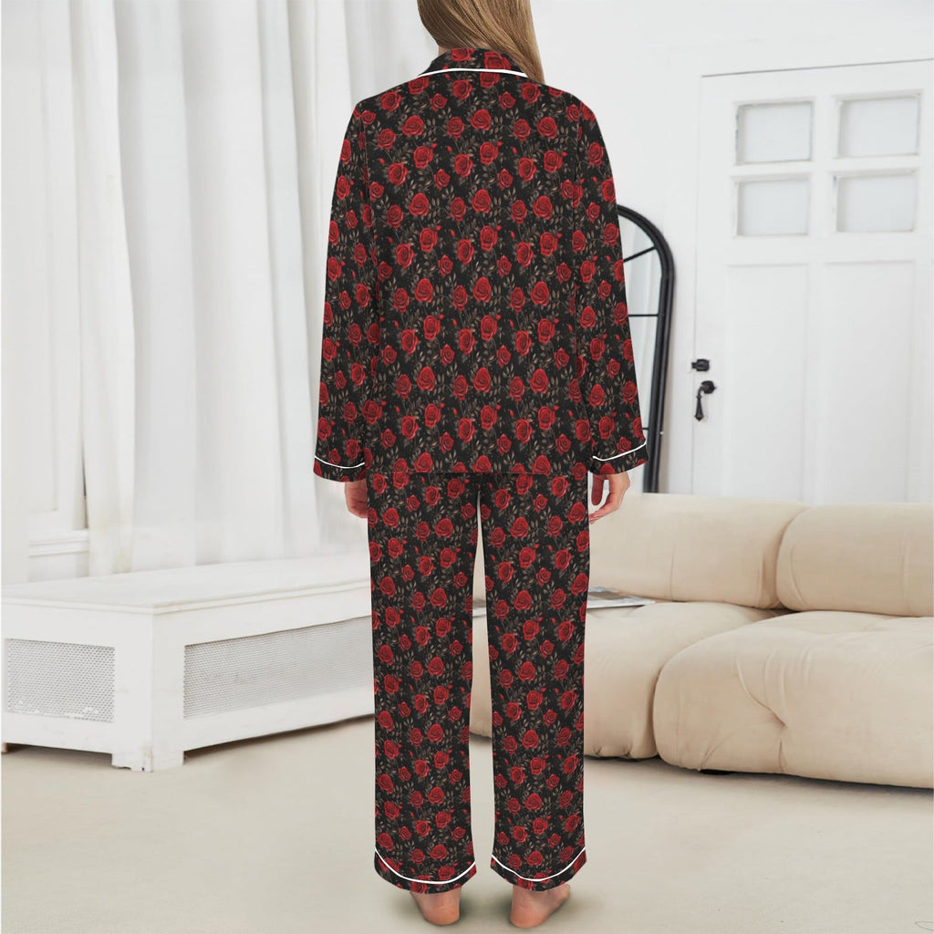 Baha Ranch Colores De Mexico Red Roses Satin Pajama Set by Baha Ranch Western Wear - product image 3