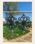 3D Print Boho Earrings Made in America on a warm cream background