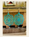 3D Print Boho Earrings Made in America on a warm cream background