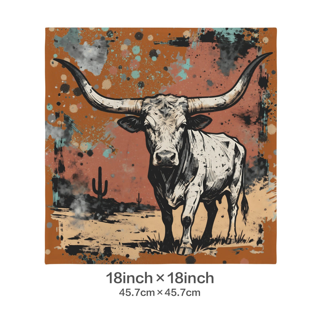 Baha Ranch Lonesome Longhorn Velvety Soft Pillow Case Made in America by Baha Ranch Western Wear - product image 3