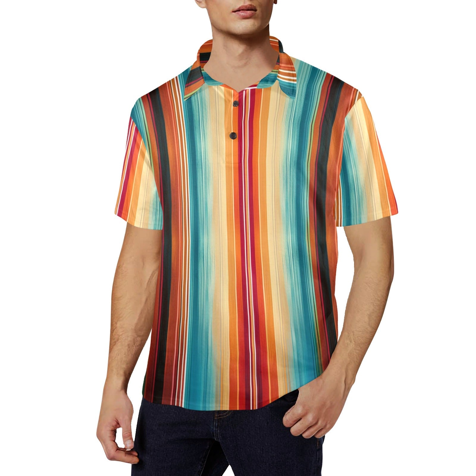 Baha Ranch Serape Western Polo Style Shirt by Baha Ranch Western Wear