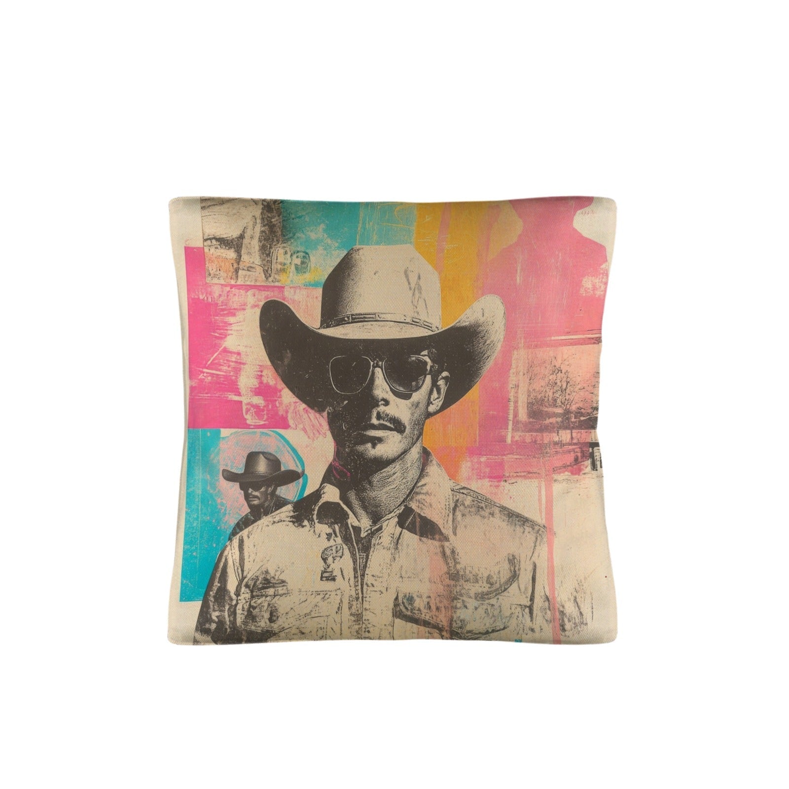 Baha Ranch Retro Pop Western Hey Cowboy Pillow Case Made in America by Baha Ranch Western Wear - product image 2
