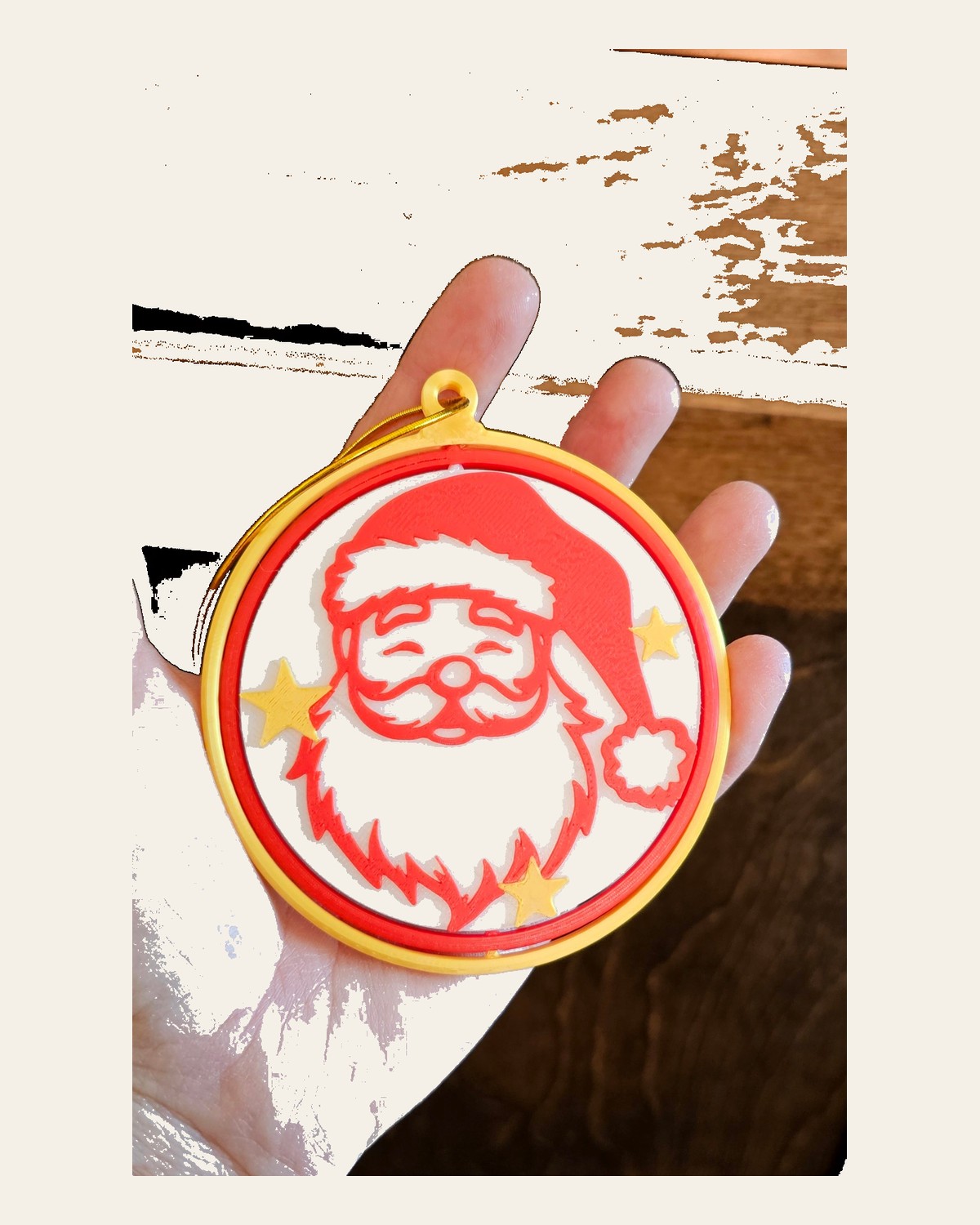 3d Print Santa Claus Christmas Ornament