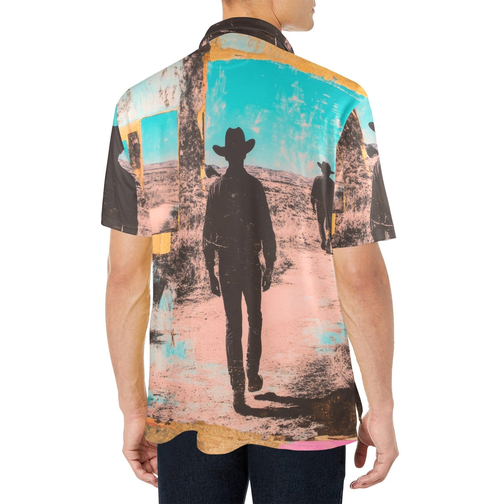 Baha Ranch Retro Pop Western Desert Cowboy Polo Shirt by Baha Ranch Western Wear - product image 3