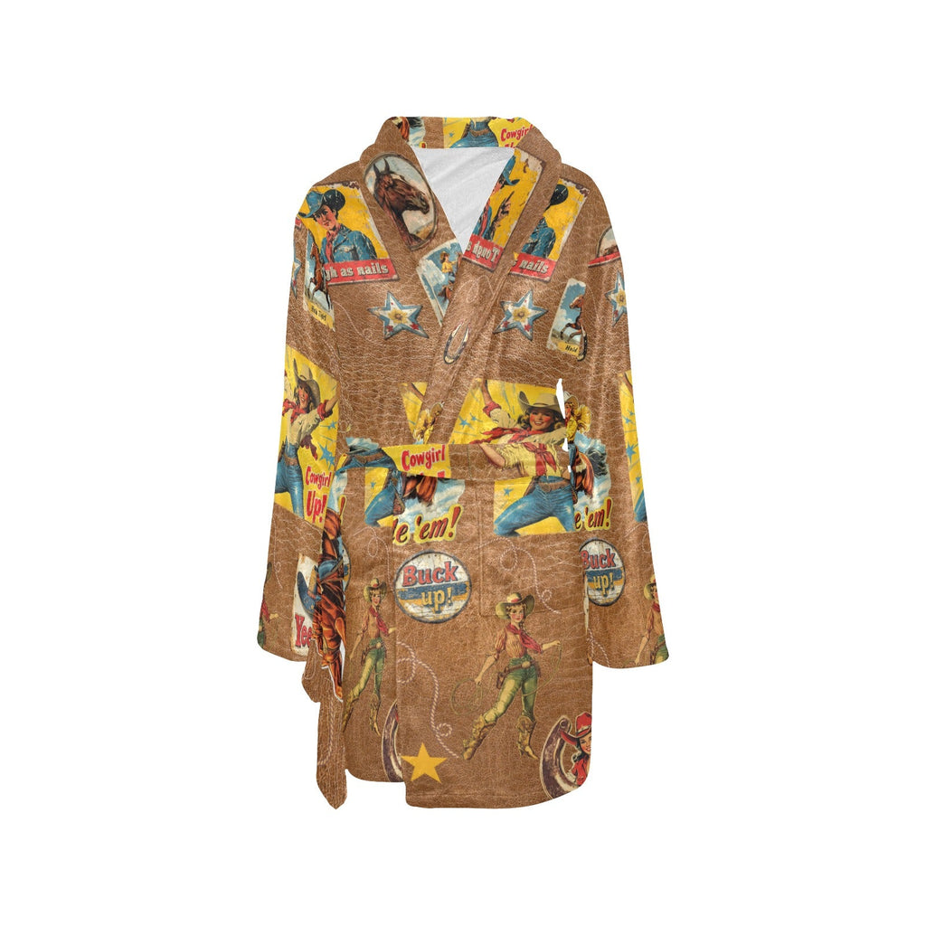Baha Ranch Vintage Cowgirl Collage Bath Robe by Baha Ranch Western Wear - product image 3