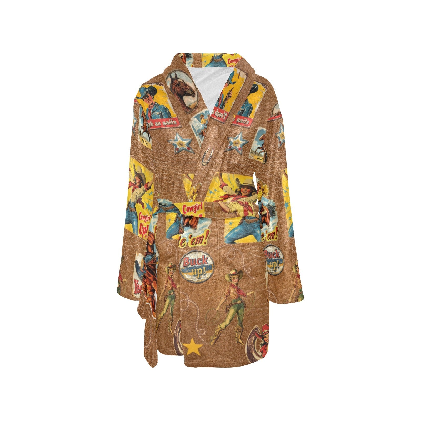 Baha Ranch Vintage Cowgirl Collage Bath Robe by Baha Ranch Western Wear - product image 3