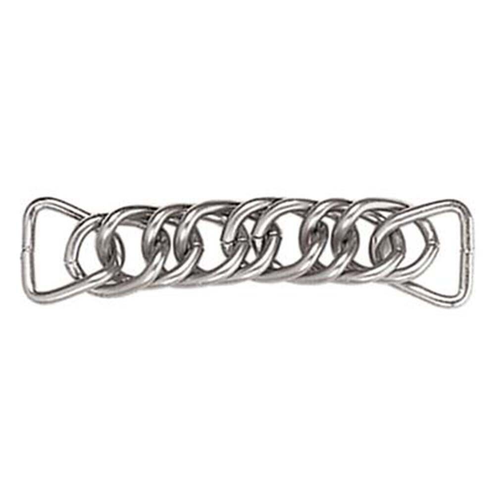4-1/2'' Hilason Nickle Plated Double Link Horse Curb Mouth Chain