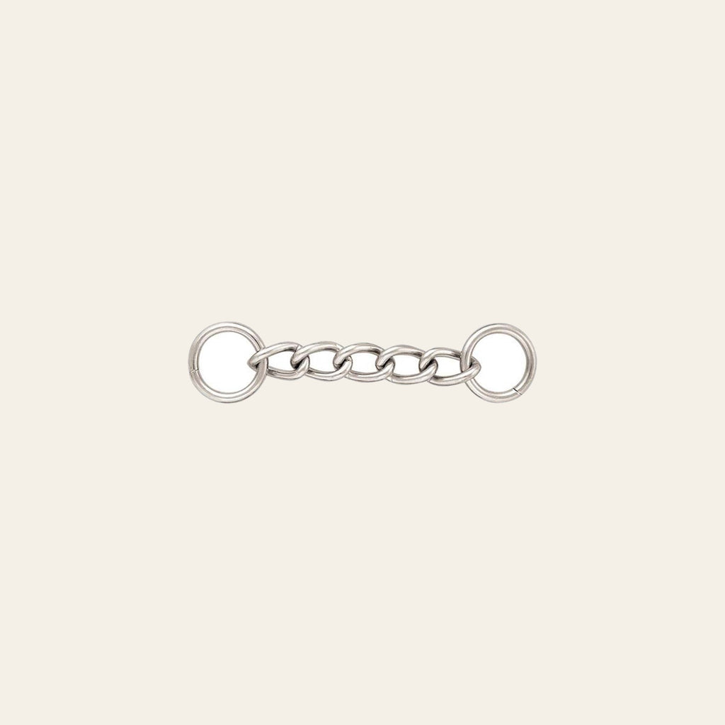 4" Hilason Horse Tack Curb Chain W/ 3/4" Rings 6 Links Chrome Plated