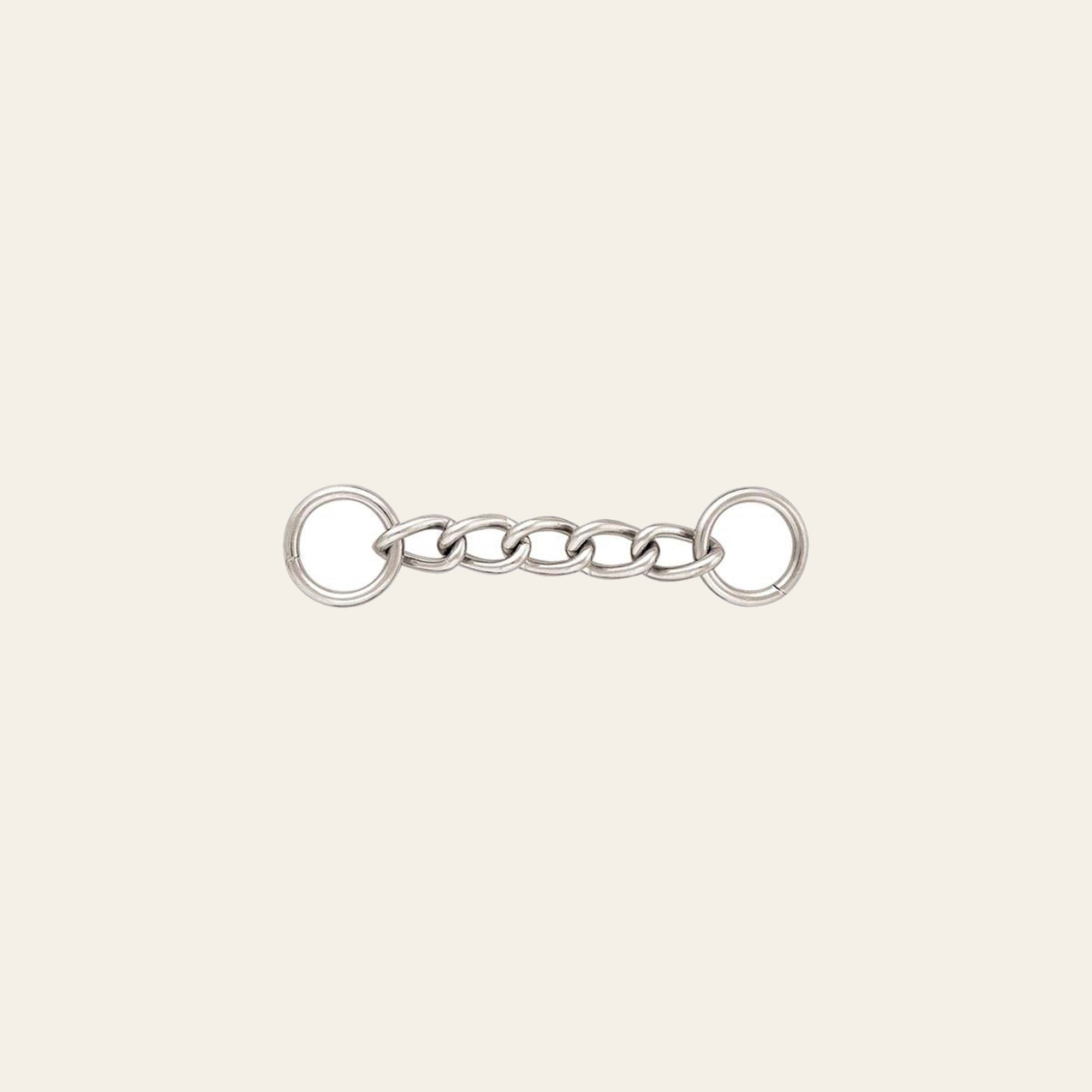 4" Hilason Horse Tack Curb Chain W/ 3/4" Rings 6 Links Chrome Plated