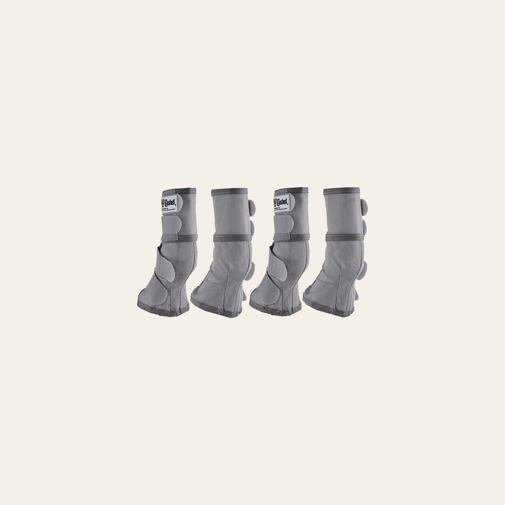 4 Pack Cashel Fly Arab Horse Leg Guard Cool Mesh Boots Grey