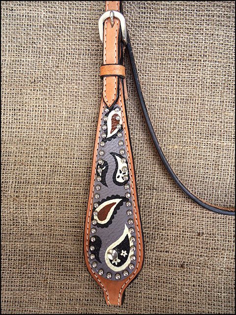 HILASON W. H. Leather Headstall & Breast Collar Set Tan – Hilason