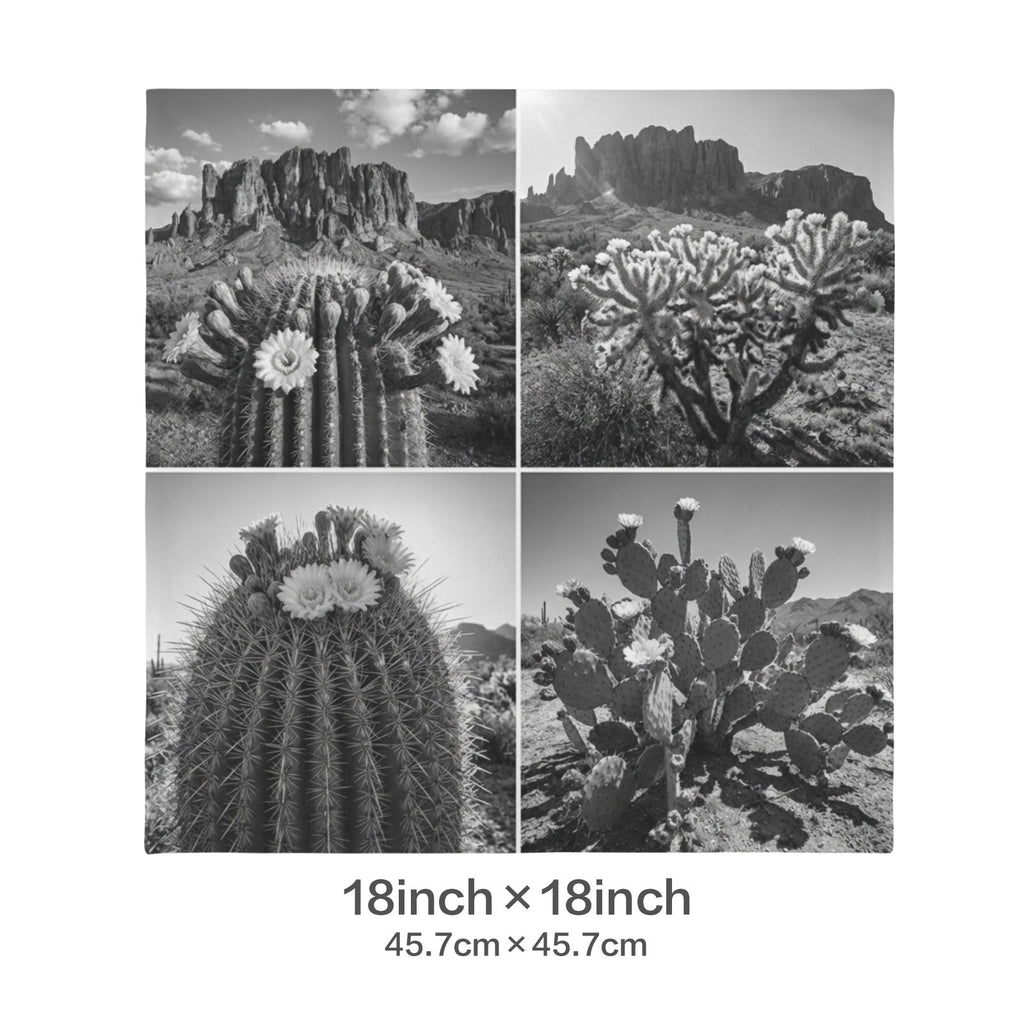 Baha Ranch Black White Cactus Velvety Soft Pillow Case Made in America by Baha Ranch Western Wear - product image 4