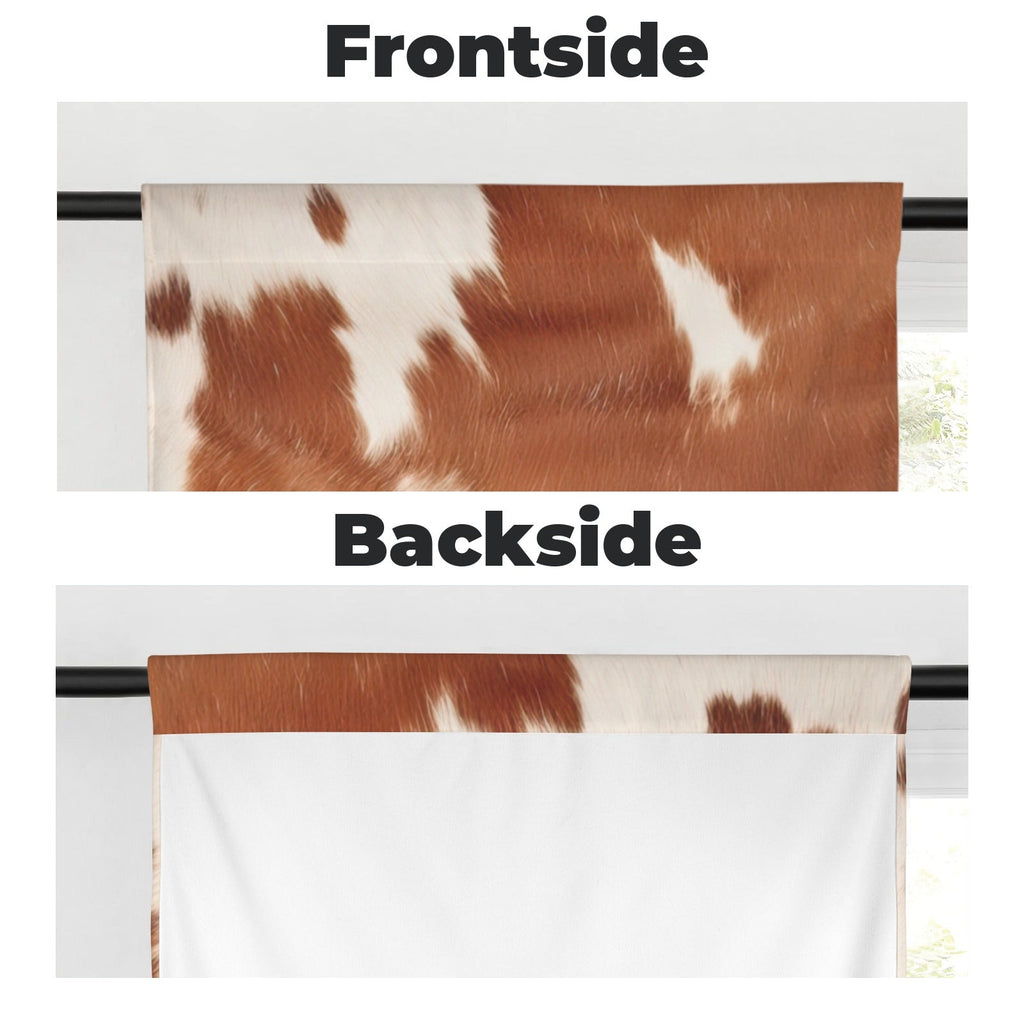 Baha Ranch Cowhide Print Window Curtains 28"x40" (2-Piece) Made in America by Baha Ranch Western Wear - product image 4