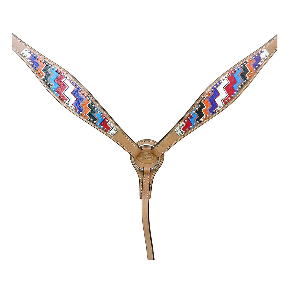 HILASON W. H. Leather Headstall & Breast Collar Set Geometry – Hilason