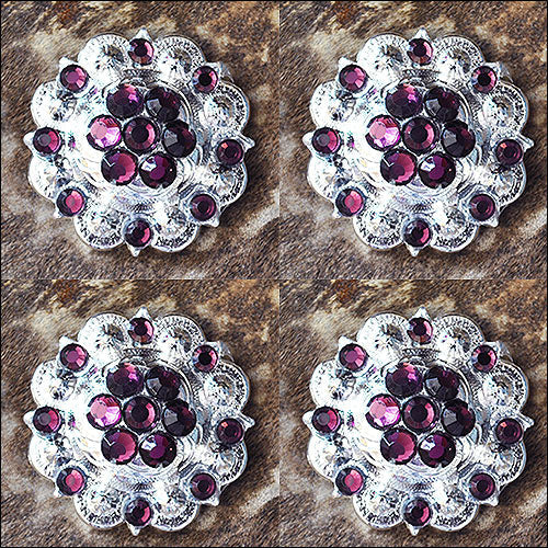 Amethyst Crystal Berry Headstall Saddle Tack Cowgirl Hilason