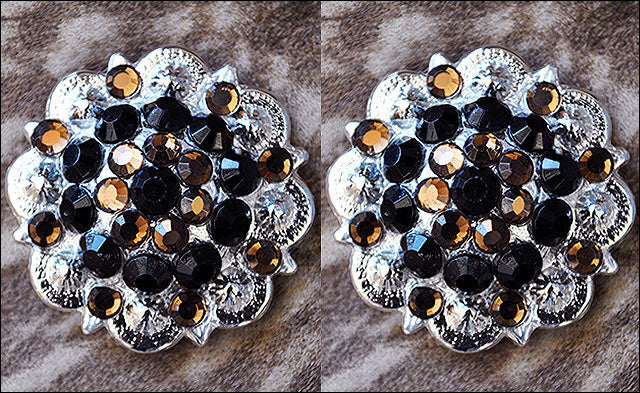 Black Brown Crystals Berry Headstall Saddle Cowgirl Hilason