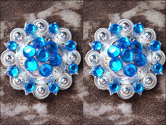 Capri Blue Crystal 1-1/4In Berry Tack Saddle Hilason