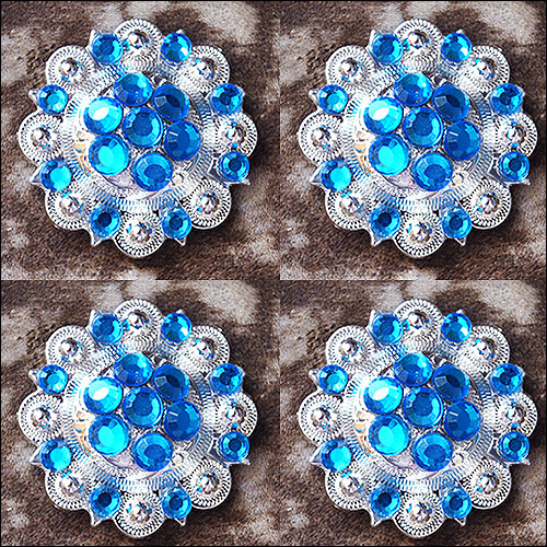 Capri Blue Crystal 1-1/4In Berry Tack Saddle Hilason