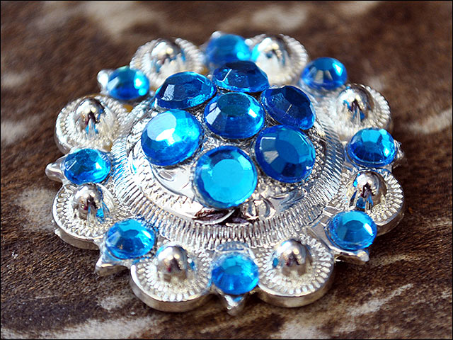 Capri Blue Crystal 1-1/4In Berry Tack Saddle Hilason