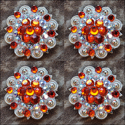 Orange Ab Crystal Berry Headstall Saddle Bling Cowgirl Hilason
