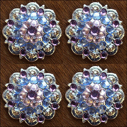 Rose Aqua Marine Crystal Berry Headstall Saddle Hilason