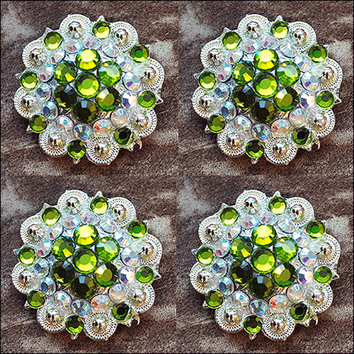 Peridot Green Ab Crystal Berry Headstall Saddle Tack Hilason