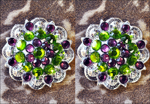 Peridot Amethyst Crystal Berry Headstall Saddle Hilason