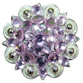 Hilason Rose Crystal 1-1/4In Berry Concho Rhinestone Saddle Tack Cowgirl