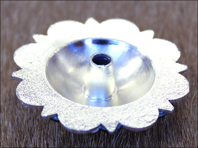 Amethyst Crystal Berry Silver Concho — 1.25"