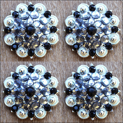 Black Crystals Berry Silver Bling Headstall Saddle