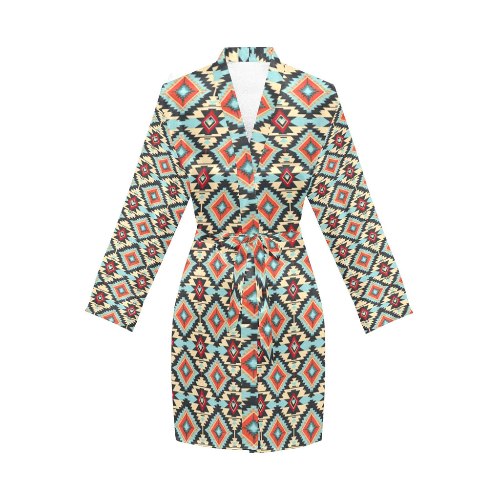 Baha Ranch Colorado Aztec Women's Belted Satin Feel Dressing Lounge Robe by Baha Ranch Western Wear - product image 3
