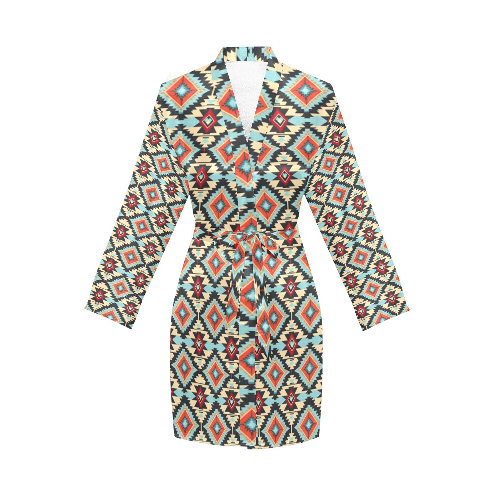 Baha Ranch Colorado Aztec Women's Belted Satin Feel Dressing Lounge Robe by Baha Ranch Western Wear - product image 3