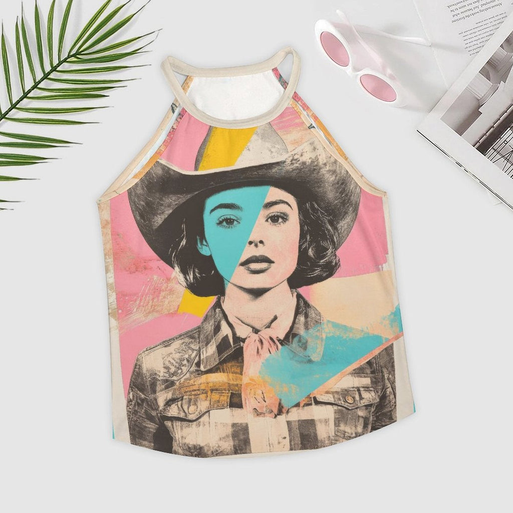 Baha Ranch Turquoise View Retro Pop Western Tank Top by Baha Ranch Western Wear - product image 4